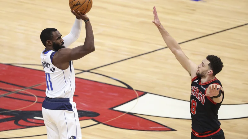 Fotografija: Tim Hardaway Jr. je nasul Detroitu kar 42 točk. FOTO: Kamil Krzaczynski/Usa Today Sports