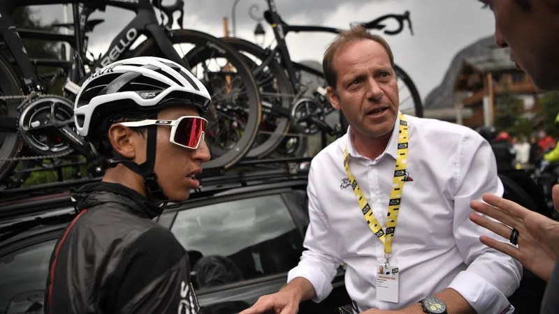 Fotografija: Direktor največje kolesarske direk na svetu Tour de France Christian Prudhomme je človek, ki živi za kolesarstvo. FOTO: Marco Bertorello/AFP