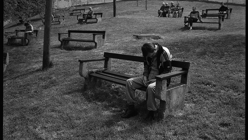 Fotografija: Prizor iz parka gradu Cmurek, ko je v njem še delovala enota Socialnovarstvenega zavoda Hrastovec. FOTO: Branimir Ritonja