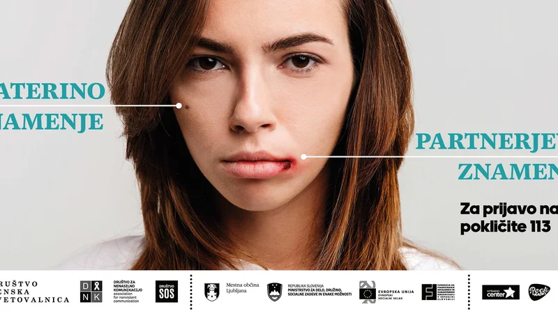 Fotografija: Na plakatih je bila kot kontrapunkt izrazu »materino znamenje« pri ženski beseda »partnerjevo«, pri otroku »očetovo« in pri starejšem moškem »sinovo« znamenje. FOTO: Arhiv Društva ženska svetovalnica