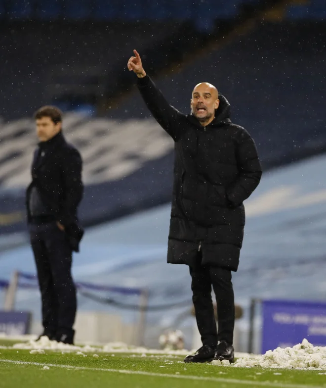 Pep Guardiola lahko postane četrti trener, ki je trikrat osvojil ligo prvakov. FOTO: Phil Noble/Reuters