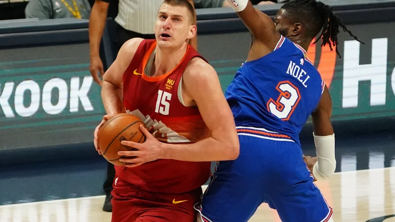 Fotografija: Nikola Jokić je dosegel 24 točk v prvi četrtini. FOTO: Ron Chenoy/ USA Today Sports