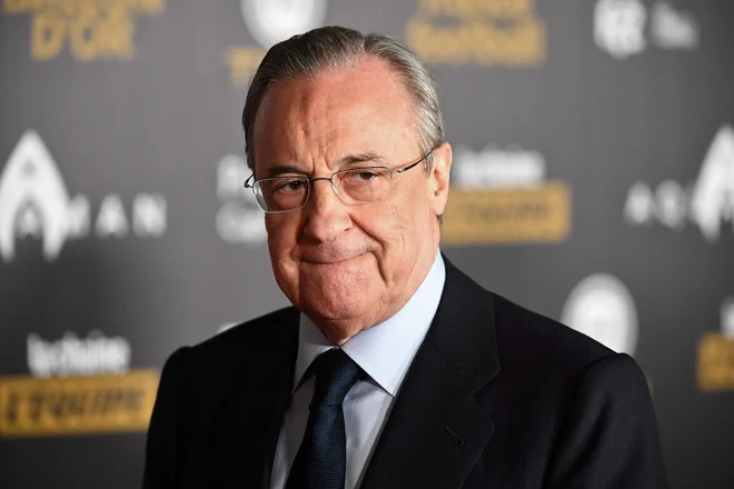 Realov predsednik Florentino Perez vztraja pri projektu superlige. FOTO: Franck Fife/AFP