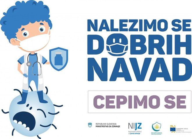 Slovenija k cepljenju spodbuja s sloganom Nalezimo se dobrih navad, cepimo se. FOTO: Promocijsko gradivo