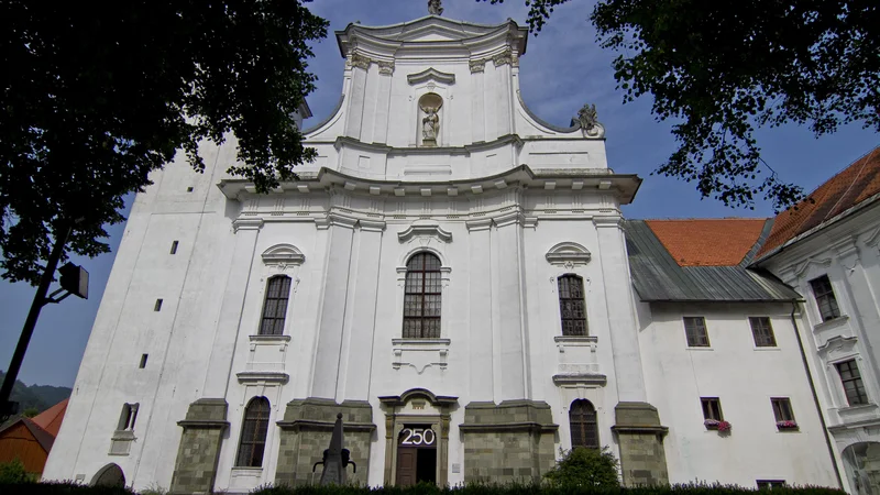 Fotografija: Ker škofu Ernestu Amadeju grofu Attemsu niso dovolili graditi v Ljubljani, je dal pobudo za gradnjo ogromne cerkve v Gornjem Gradu. FOTO: Jože Suhadolnik/Delo