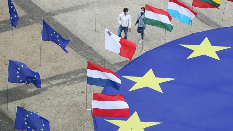 Na dan Evrope se je uradno začela tudi konferenca o njeni prihodnosti, velikopotezen projekt, o uspehu katerega marsikdo dvomi.&nbsp;FOTO: Yves Herman/Reuters