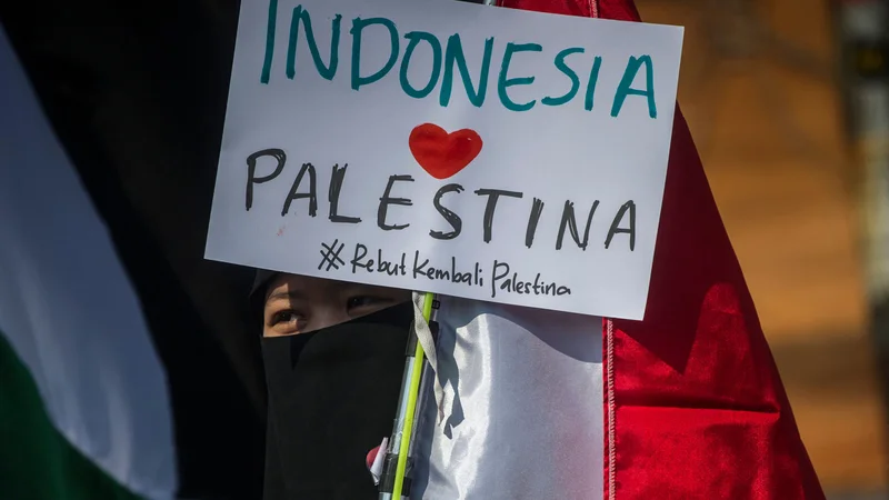 Fotografija: Pretežno muslimanska Indonezija nima diplomatskih odnosov z Izraelom. FOTO: Juni Kriswanto/AFP