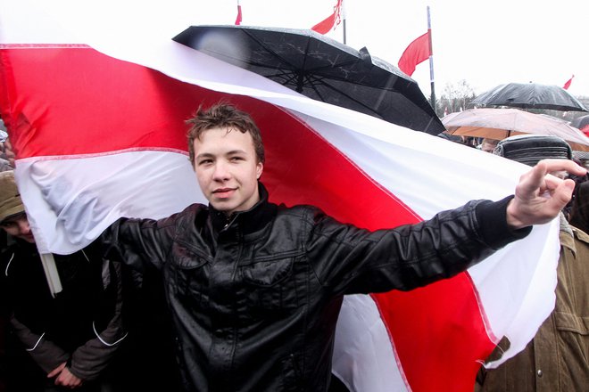 Romanu Protaseviču v Belorusiji grozi do 15 let zapora. FOTO: Str/AFP