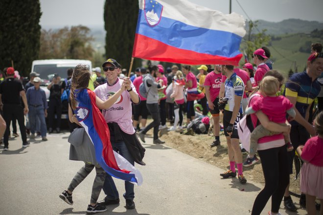 Giro d'Italia v Goriških Brdih. Gornje Cerovo. FOTO: Jure Eržen/Delo