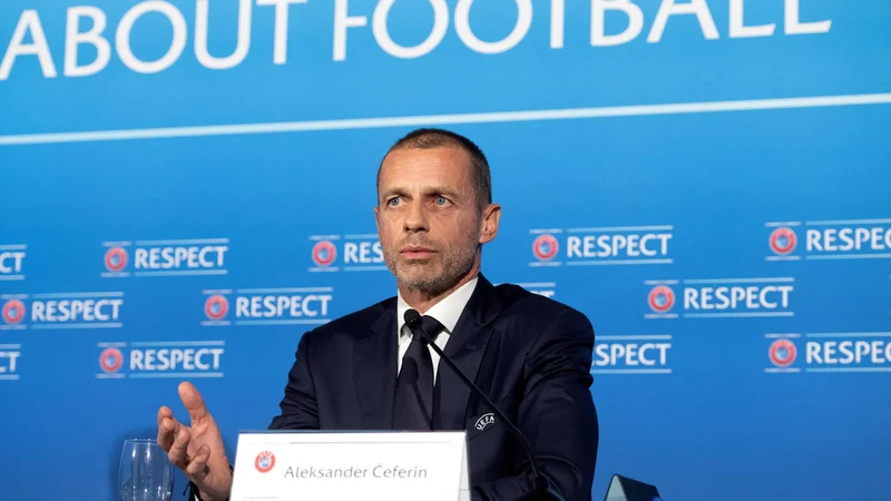 Aleksander Čeferin je pojasnil, zakaj se je Uefa odločila za ustanovitev tretjega klubskega tekmovanja. FOTO: Richard Juilliart/AFP
