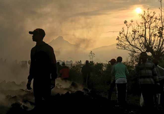 Lava je v Kongu uničila od 900 do 2500 domov. FOTO: Stringer Reuters