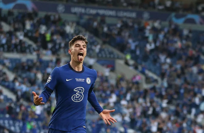 Kai Havertz je bil osrednji junak finala lige prvakov. FOTO: Jose Coelho/Reuters