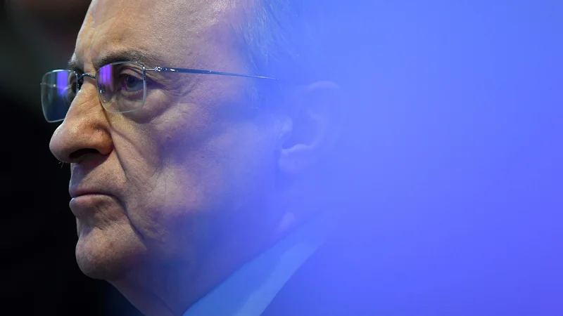 Fotografija: Predsedniku madridskega velikana Florentinu Perezu so ameriški dolarji nazadnje »zadišali« tudi ob poskusu ustanovitve superlige. FOTO: Gabriel Bouys/AFP