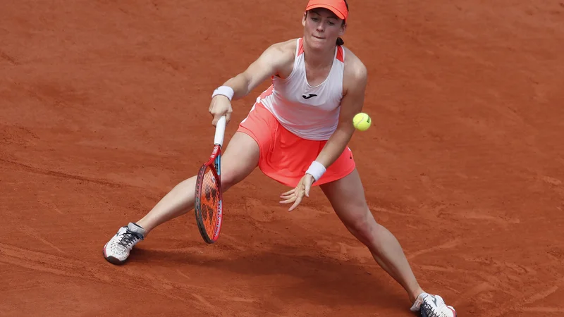 Fotografija: Tamara Zidanšek premika mejnike slovenskega tenisa. FOTO: Gonzalo Fuentes/Reuters