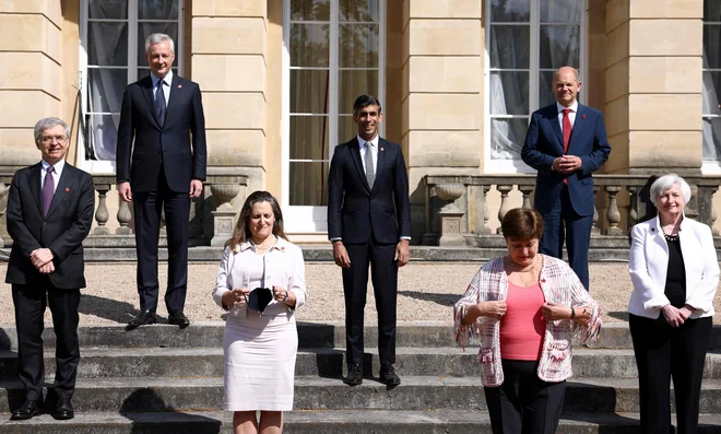 Med tarčami ukrepov so tehnološki velikani, ki po mnenju finančnih ministrov ZDA, Kanade, Nemčije, Francije, Italije, Japonske in Združenega kraljestva zdaj niso pravično obdavčeni. Foto: Henry Nicholls/AFP