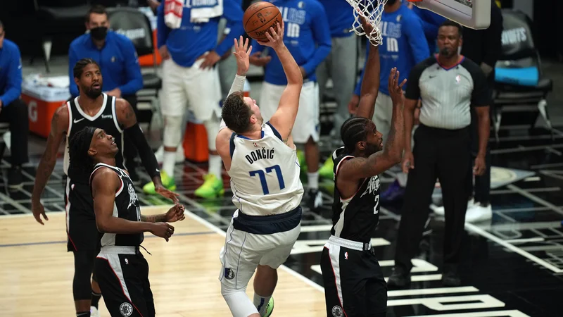 Fotografija: Luka Dončić je bil neustavljiv v prvem polčasu sedme tekme. FOTO: Kirby Lee/Usa Today Sports