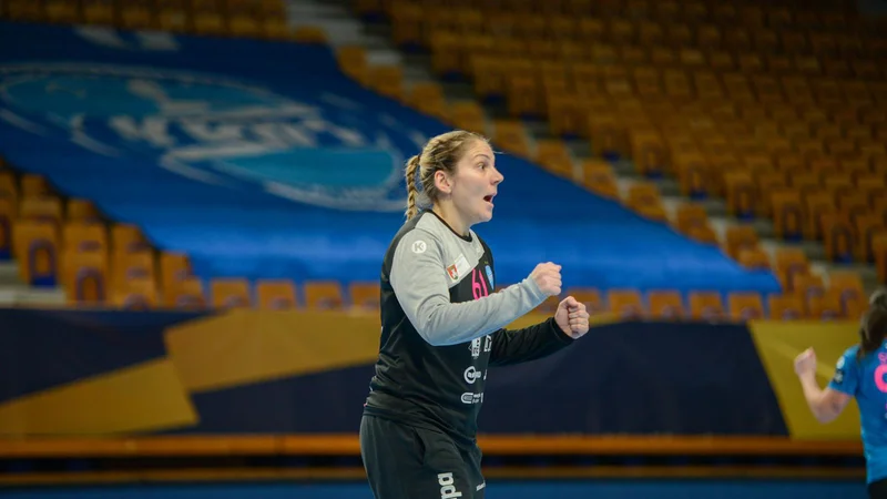 Fotografija: Jovana Risović je blestela v vratih serijskih državnih prvakinj v domačem prvenstvu in na tekmah lige prvakinj. FOTO: RK Krim Mercator