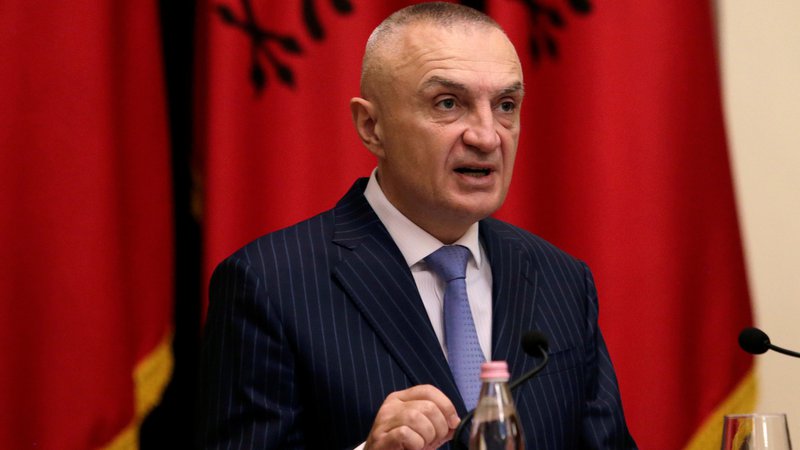 Fotografija: Albanski predsednik Ilir Meta. FOTO: Florion Goga/Reuters