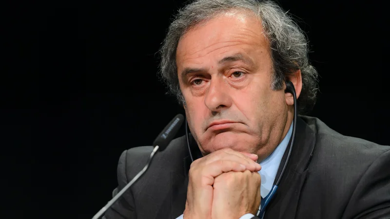 Fotografija: Michel Platini med kongresom Fife leta 2015 v Zürichu. FOTO: Fabrice Coffrini/AFP