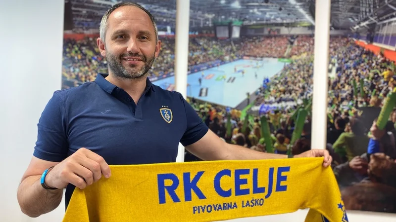 Fotografija: Alem Toskić se je vrnil v Celje v novi, trenerski vlogi. FOTO: RK Celje Pivovarna Laško