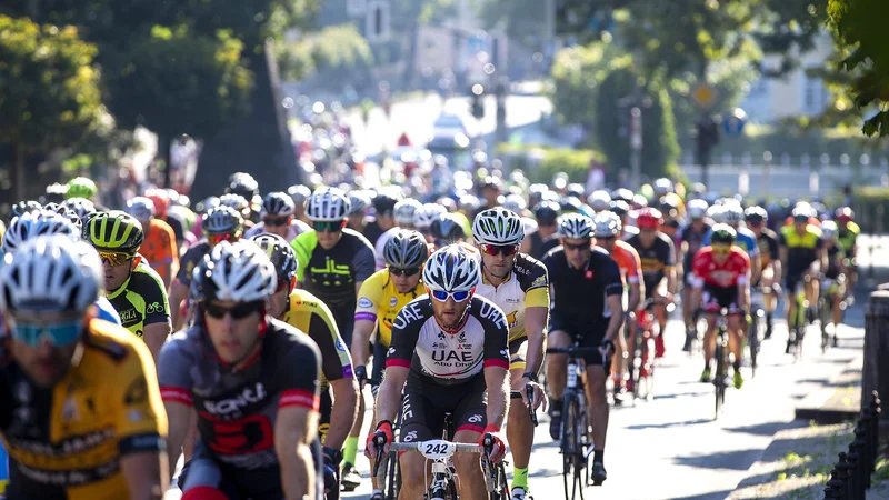 Fotografija: Udeleženci maratona v središču Ljubljane, 06. september 2020.
FOTO: Matej Družnik