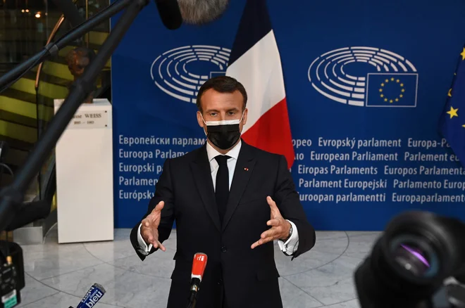 Francoski predsednik Emmanuel Macron. FOTO: Frederick Florin/Afp