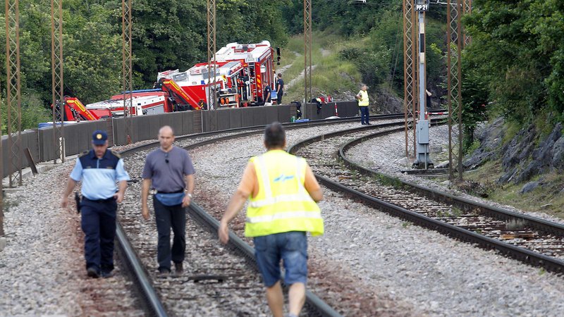 Fotografija: Iztirjeni vlak v Dolu pri Hrastovljah junija 2019 je bil eno od resnih opozoril, da je skrajni čas za poseg v železniško povezavo s Koprom.
Foto Mavric Pivk