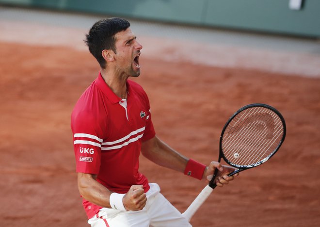 Novak Đoković ni skrival veselja po novem fantastičnem dnevu. FOTO: Benoit Tessier/Reuters