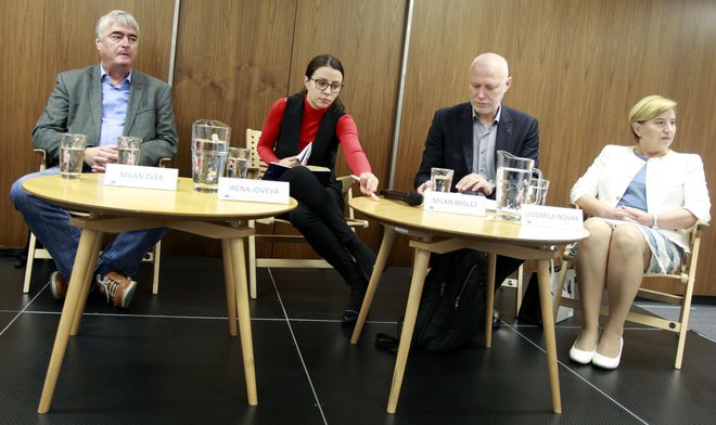 Nekateri slovenski evropski poslanci; Milan Zver (ni med pobudniki), Irena Joveva, Milan Brglez in Ljudmila Novak. FOTO: Roman Šipić