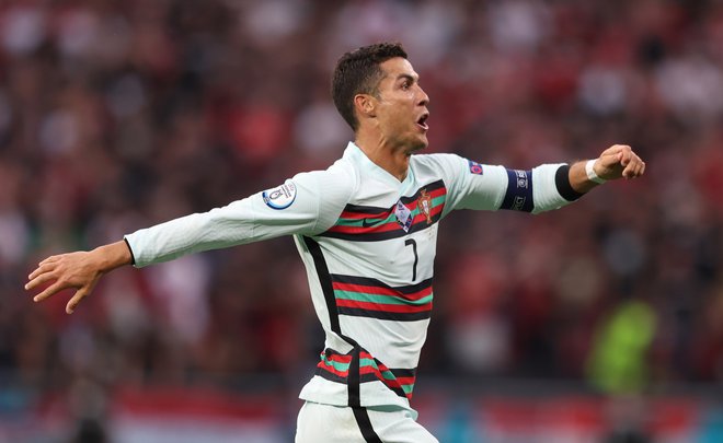 Ronaldo je najboljši strelec evropskih prvenstev. FOTO: Alex Pantling/Reuters