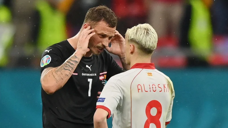 Fotografija: Marko Arnautović je albanskemu Makedoncu Ezgjanu Alioskemu omenjal kosovsko vojno. FOTO: Justin Setterfield/Reuters