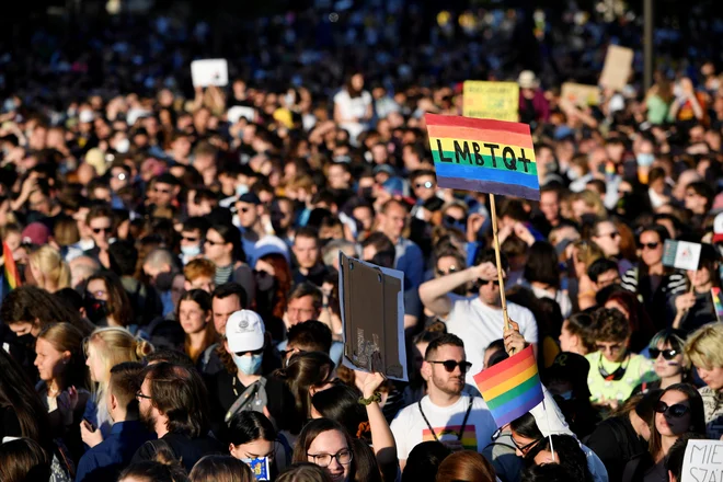 Sprejetje nove madžarske zakonodaje je povzročilo proteste v Budimpešti. FOTO: Marton Monus/Reuters