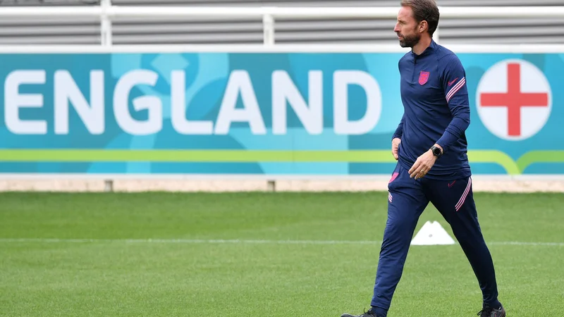 Fotografija: Angleški selektor Gareth Southgate med treningom v klubskem centru prvoligaša Tottenhama. FOTO: Justin Tallis/AFP