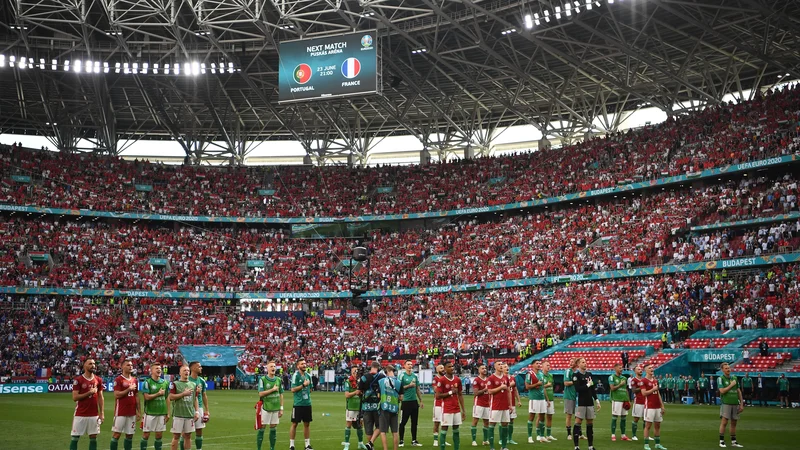 Fotografija: Puskas Arena je simbol programa Viktorja Orbána. FOTO: Franck Fife/Reuters