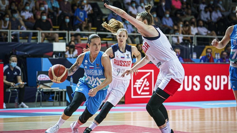 Fotografija: Rusinje so bile previsoka ovira za Niko Barič in soigralke. FOTO: FIBA