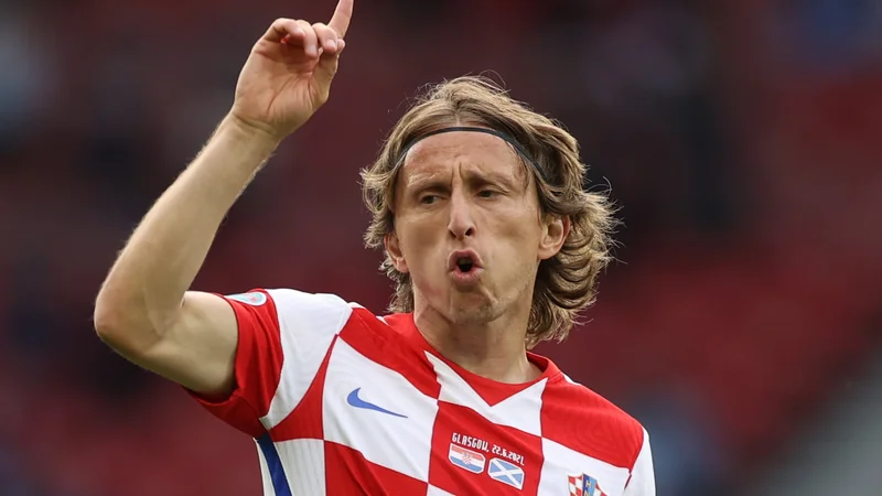 Fotografija: Luka Modrić je dosegel zmagoviti gol za Hrvate. FOTO: Lee Smith/Reuters