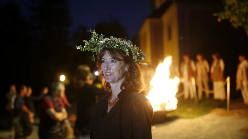 Fotografija: Na ljubljanskem Rožniku je lani slavila Veronika Simoniti z romanom Ivana pred morjem. FOTO: Blaž Samec/Delo