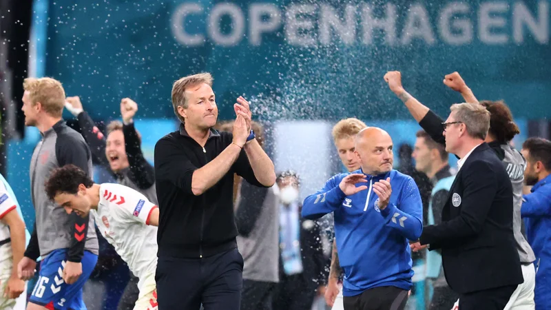 Fotografija: Danski selektor Kasper Hjulmand odlično nadaljuje delo svojega predhodnika Norvežana Ågeja Hareideja. FOTO: Wolfgang Rattay/Reuters