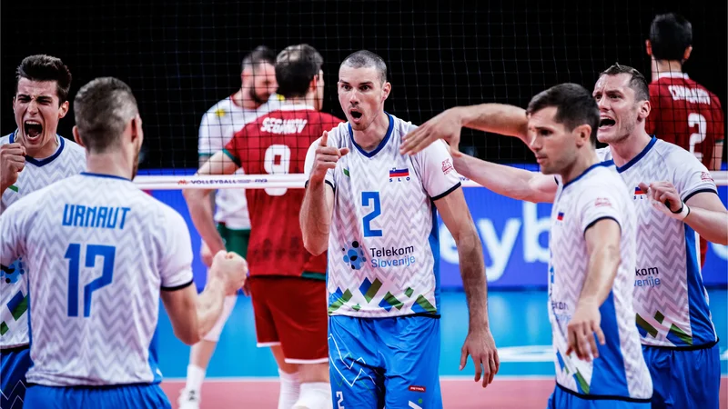 Fotografija: Slovenski odbojkarji so udarili piko na i uvrstitvi na zaključni turnir najboljše četverice. FOTO: FIVB