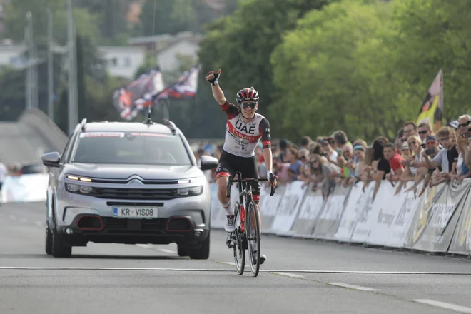 Tadej Pogačar se je po DP v Kopru podal v Francijo ter si ogledal trasi 1. in 5. etape. FOTO: Voranc Vogel/DElo
