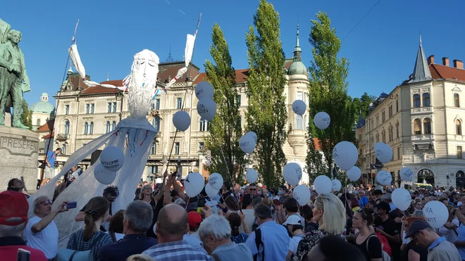Protetsni shod. FOTO: Borut Tavčar/Delo