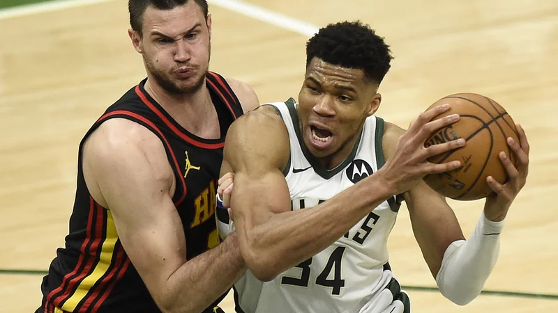 Fotografija: Giannis Antetokounmpo je natresel 25 točk. FOTO: Patrick Mcdermott/AFP