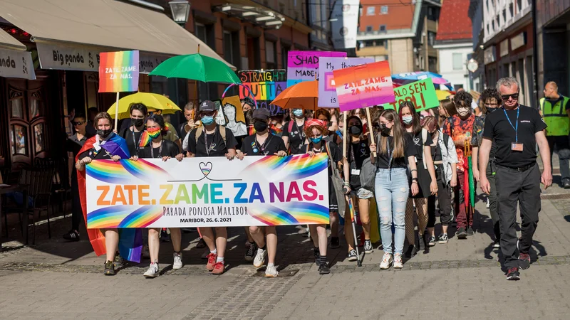 Fotografija: Maribor je postal za Ljubljano drugo slovensko mesto z lastnim pride dogodkom. FOTO: Mitja Florjanc