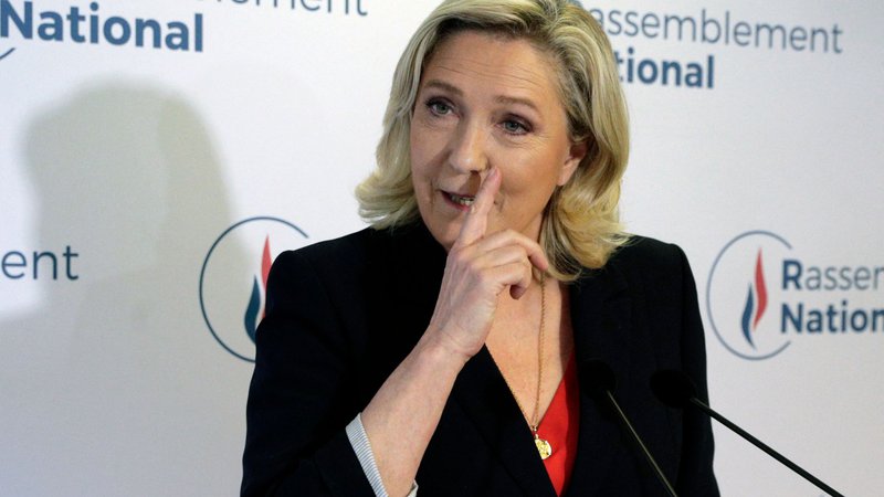 Fotografija: Marine Le Pen je upala, da bo njena skrajno desna stranka prvič zmagala v kateri od francoskih regij. FOTO: Geoffroy Van Der Hasselt/AFP