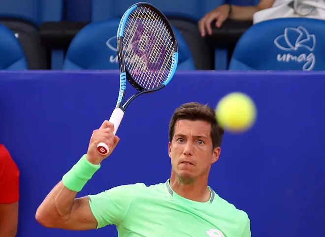 Aljaž Bedene je za zmago potreboval nekaj več kot uro in 40 minut. FOTO: Željko Hajdinjak/CROPIX