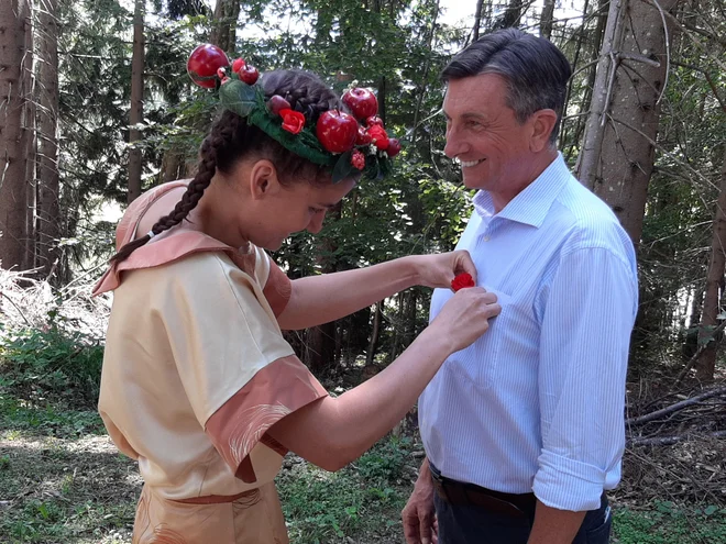 Borut Pahor letos pri Najevski lipi. Pozval je k prizadevanjem, da skušamo nagovoriti tudi drugače misleče in z njimi iskati kompromise za skupno dobro. FOTO: Mateja Kotnik/Delo