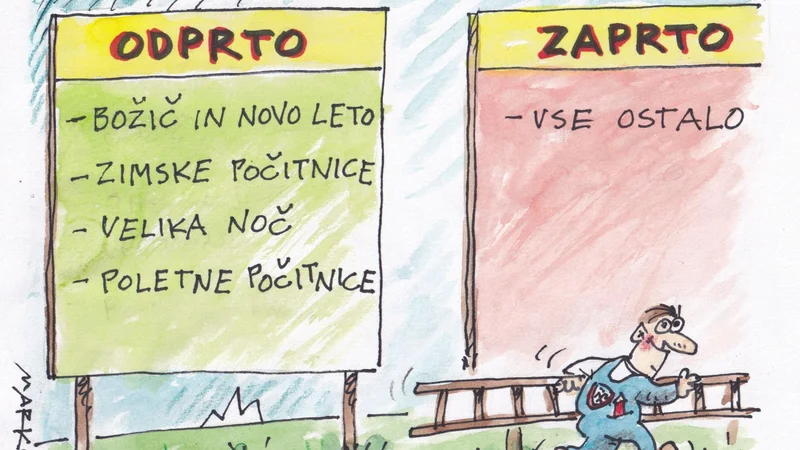 Fotografija: KARIKATURA: Marko Kočevar/Delo