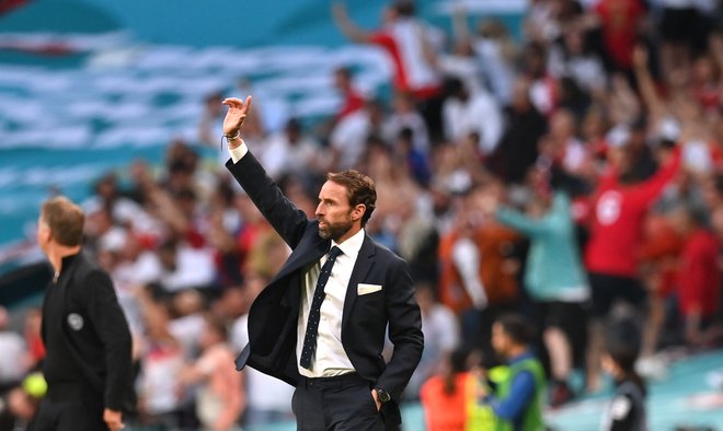 Garetha Southgatea le še zmaga loči od heroja Anglije. FOTO: Paul Ellis/Reuters