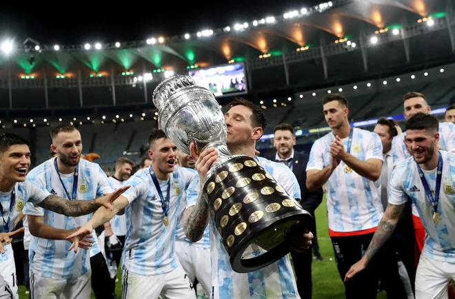 Argentina je osvojila prvo veliko lovoriko po 28 letih in skupno 15. za naslov južnoameriškega prvaka. FOTO: Amanda Perobelli/Reuters