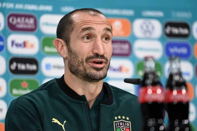 Giorgio Chiellini je steber italijanske obrambe. FOTO: AFP